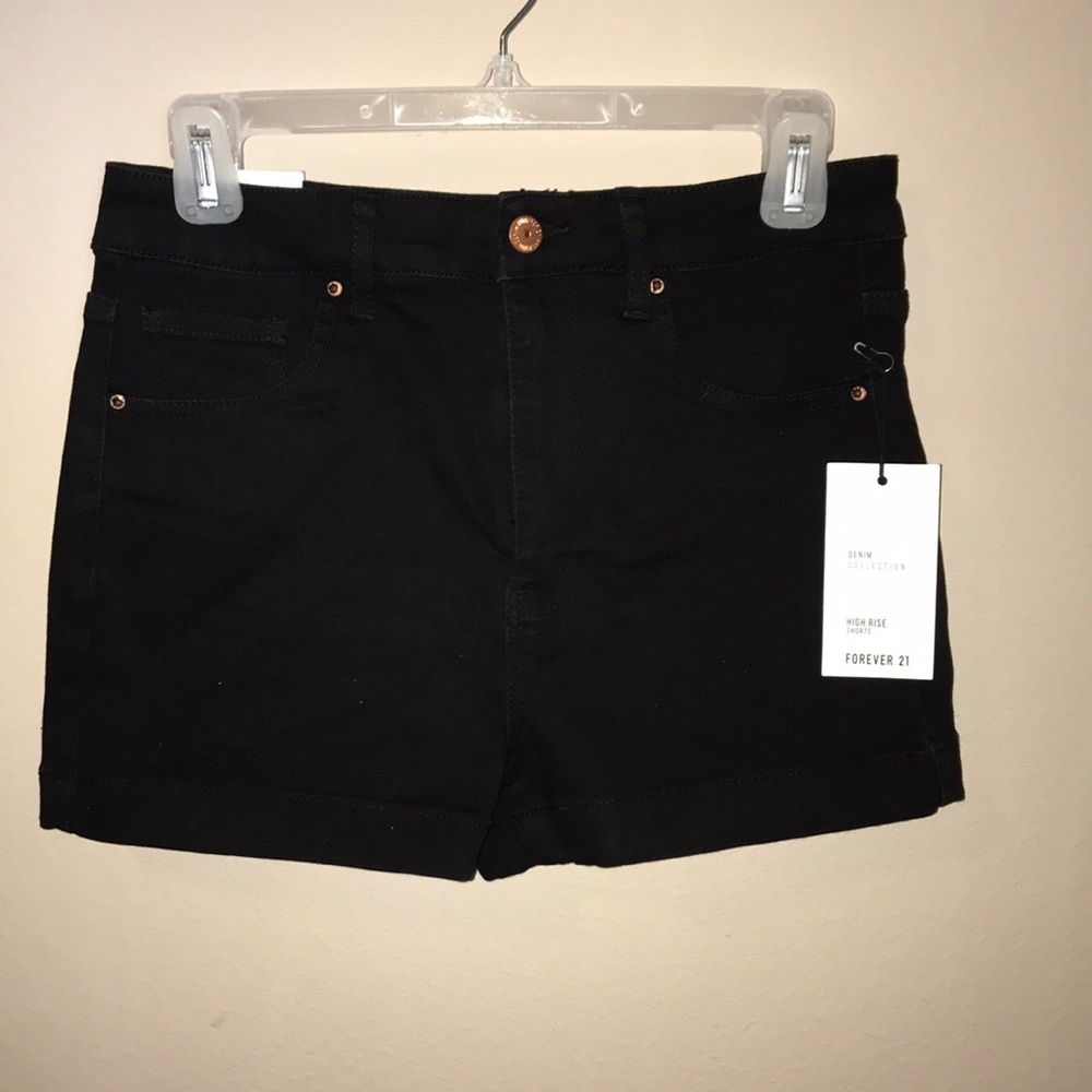 Black High Rise Forever 21 Jean Shorts